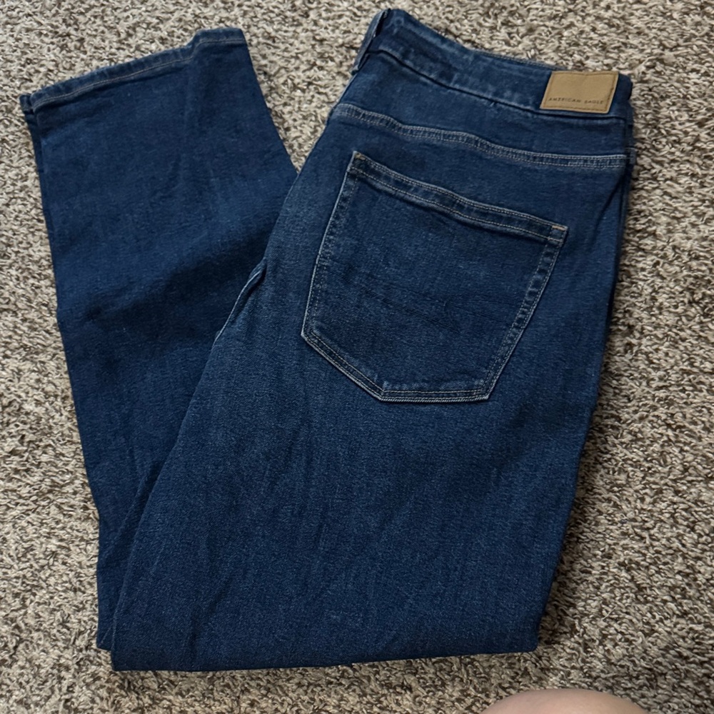 American Eagle Outfitters Dark Blue Straight Leg Jeans